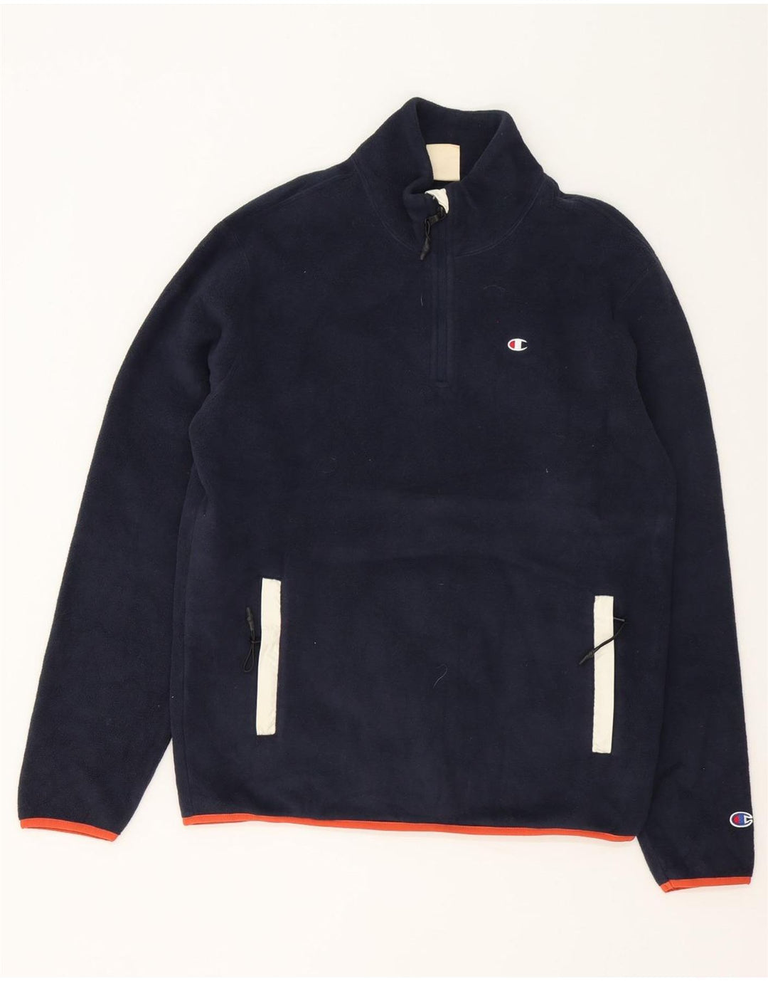 Champion Herre lynlås-hals Fleece Jumper Medium Navy Blue Polyester