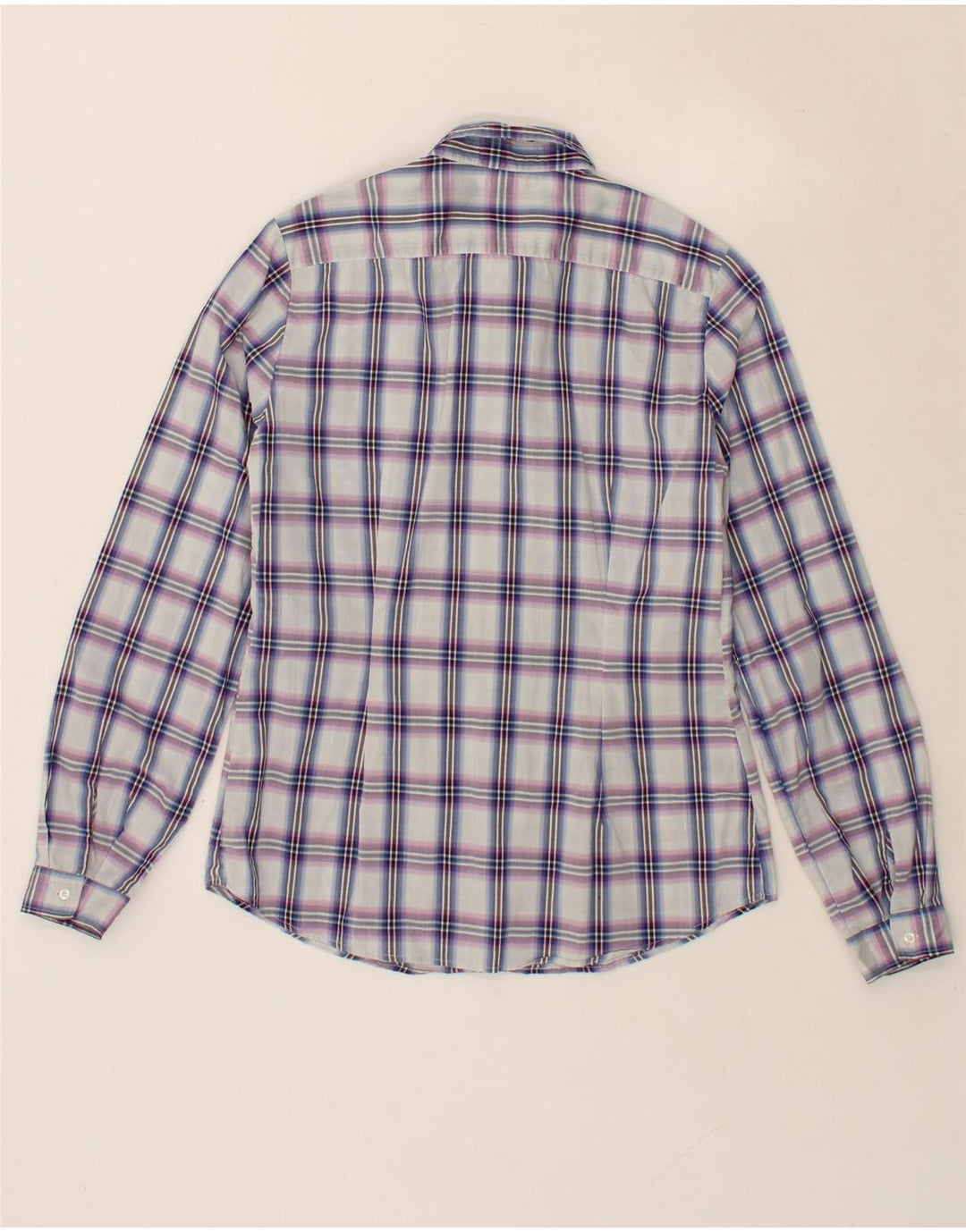 MASSIMO DUTTI Womens Shirt EU 40 Medium Purple Check Cotton Vintage Massimo Dutti and Second-Hand Massimo Dutti from Messina Hembry 