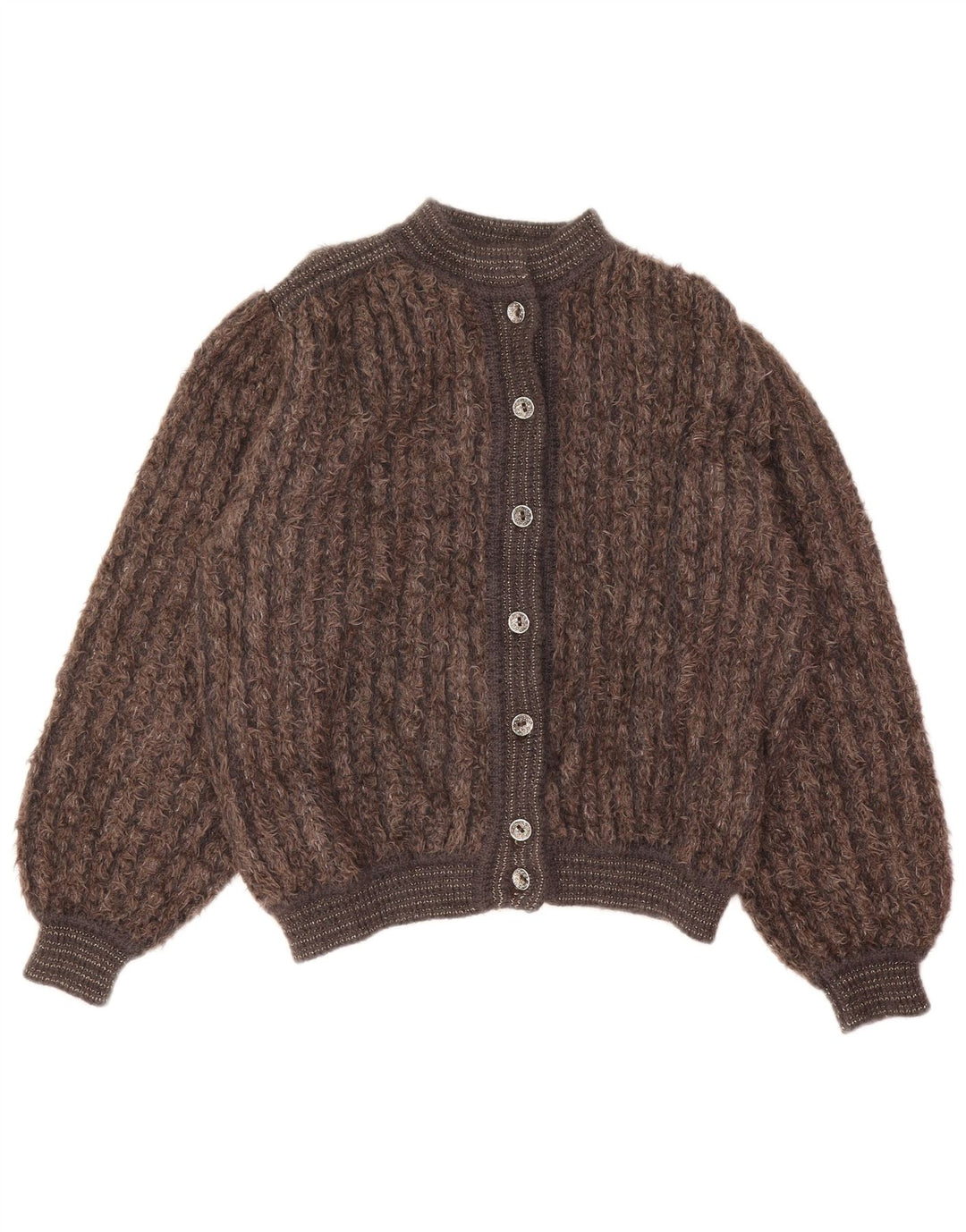 Mariedda Dame Cardigan Sweater IT 46 Stor Brun Stribet