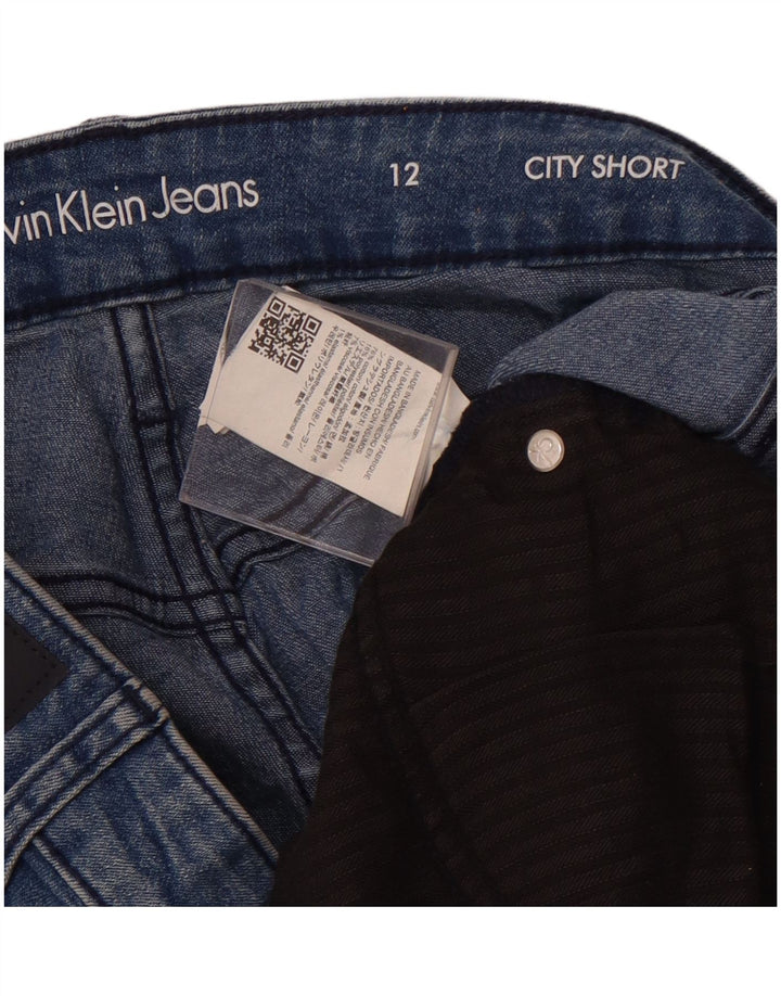 CALVIN KLEIN Dame denim Shorts US 12 Large W32 Blue Cotton