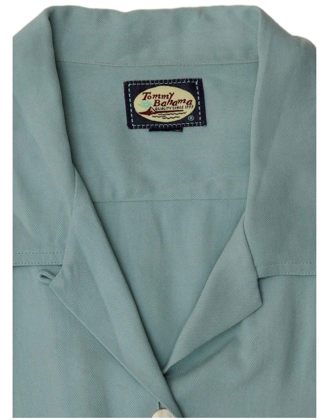 Tommy Bahama kortærmet skjorte til kvinder UK 12 Medium turkis sildeben
