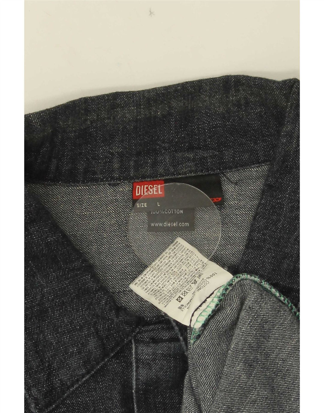 Diesel Herre Denim Jacket UK 40 Large Navy Blue Cotton
