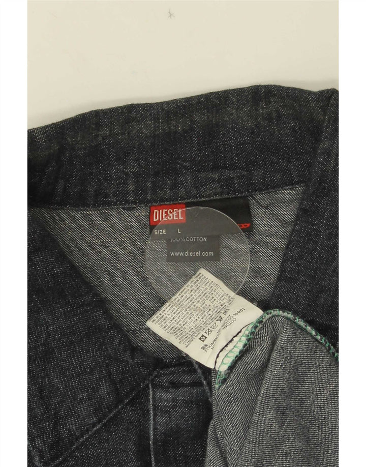 Diesel Herre Denim Jacket UK 40 Large Navy Blue Cotton