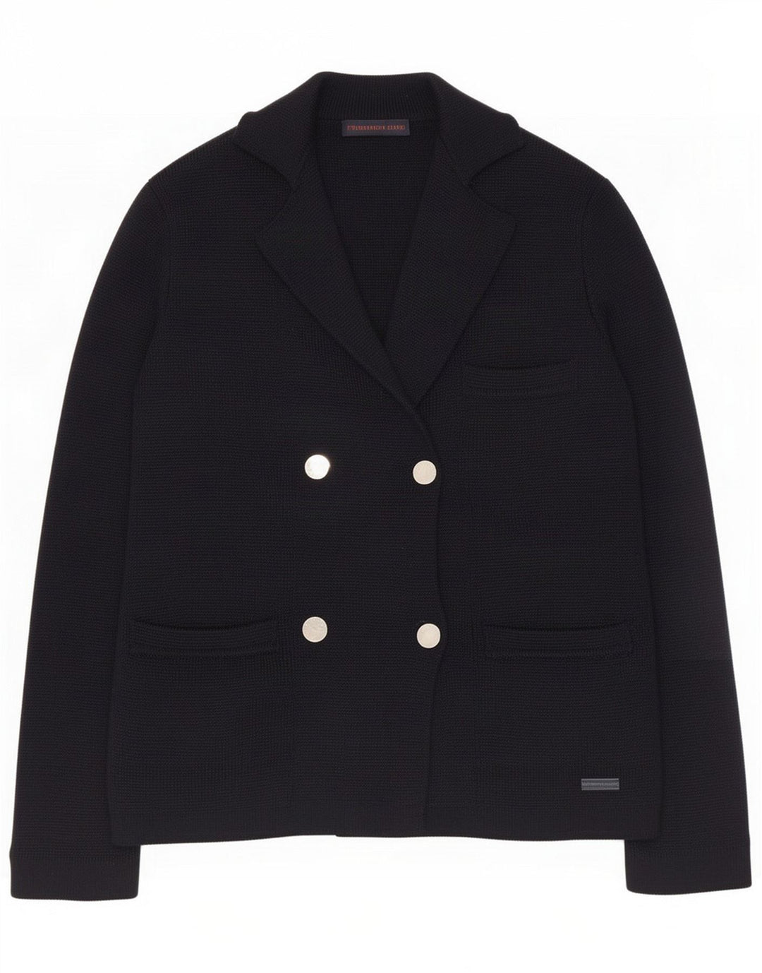 Trussardi Herre dobbeltradet strik blazerjakke UK 36 Small Navy Blue