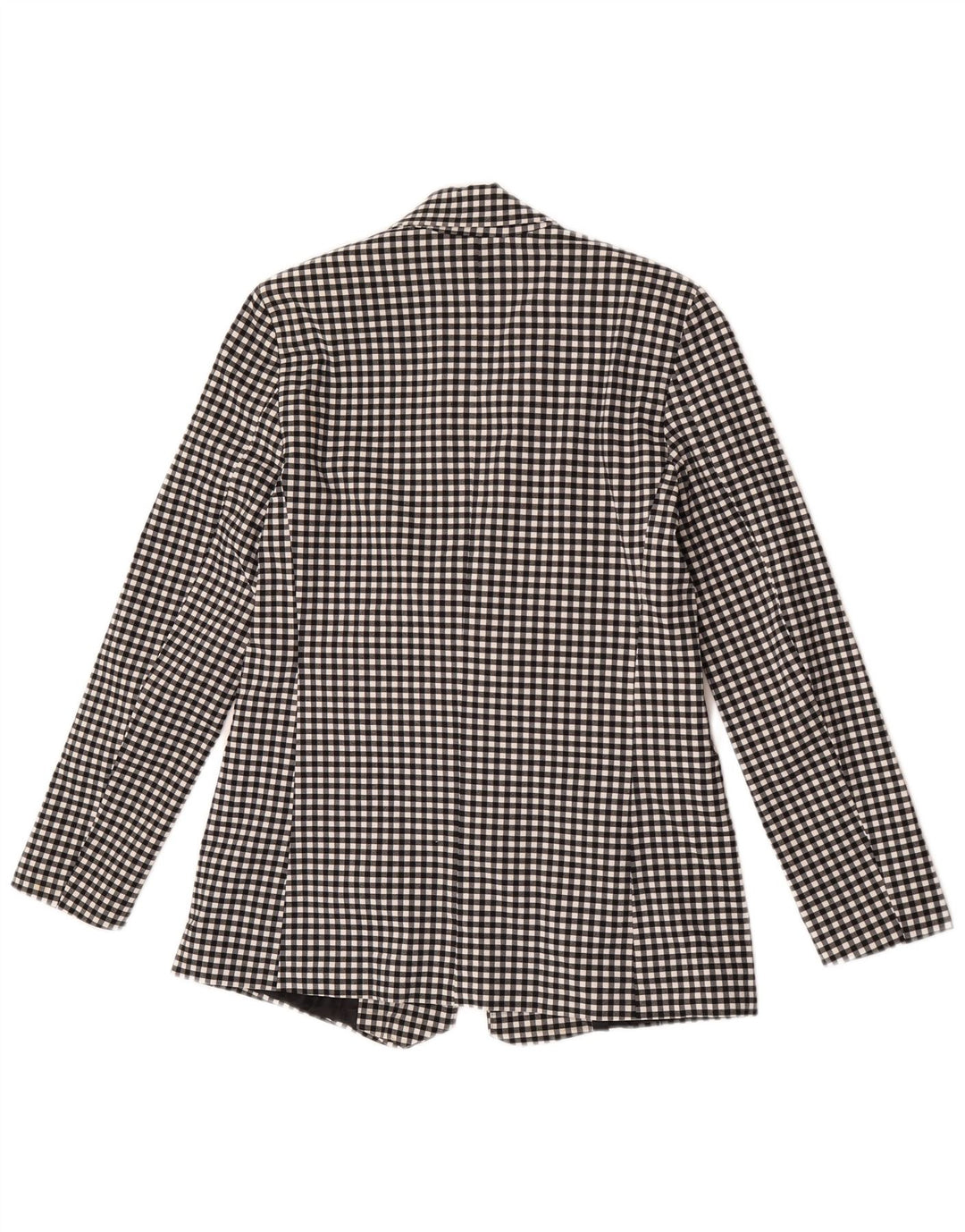 Oasis Dame 1 Knap Blazer Jacket UK 10 Small Black Gingham Viscose