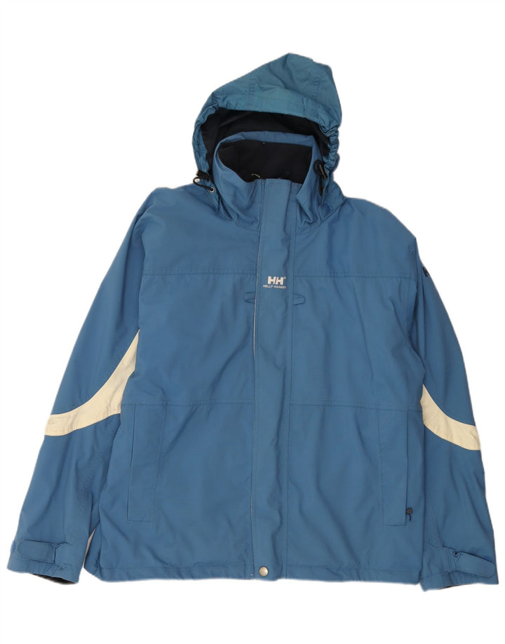 Helly Hansen Herre Hættevindjakke UK 40 Large Blue Colourblock