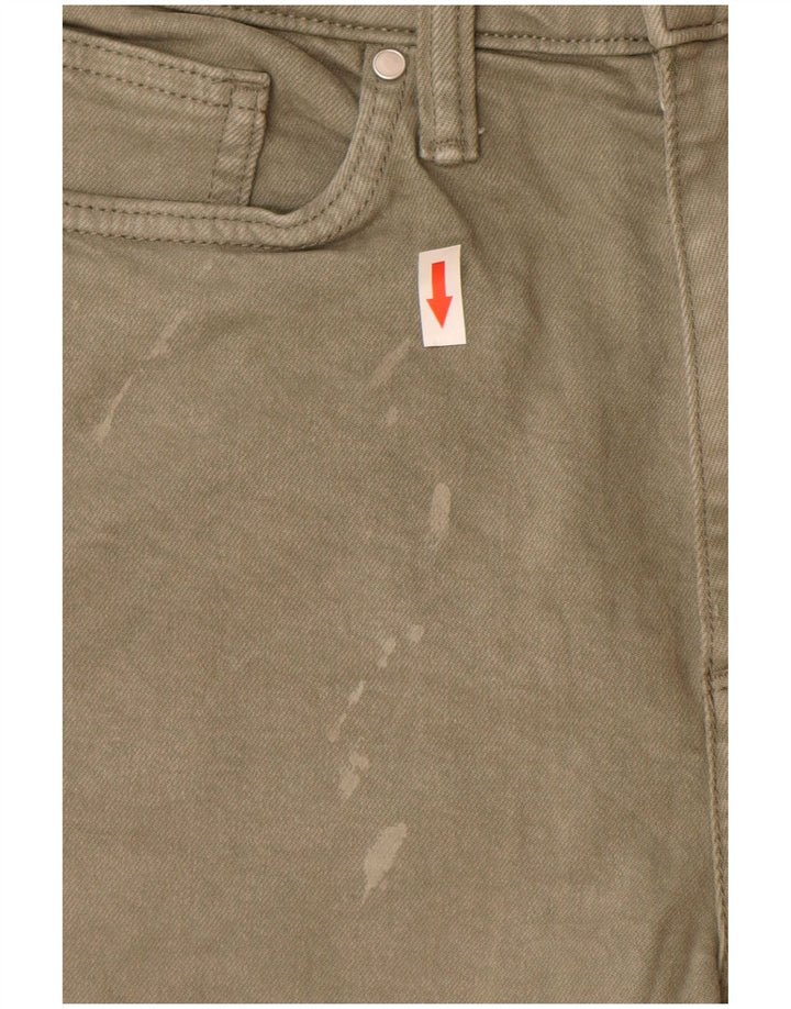 Marks & Spencer Herre Slim Jeans W32 L33 Khaki Bomuld