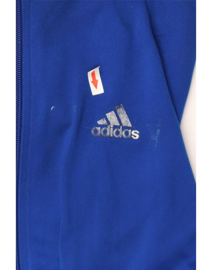 Adidas Træningsdragt til mænd Topjakke UK 40/42 Medium Blue Colourblock Polyester