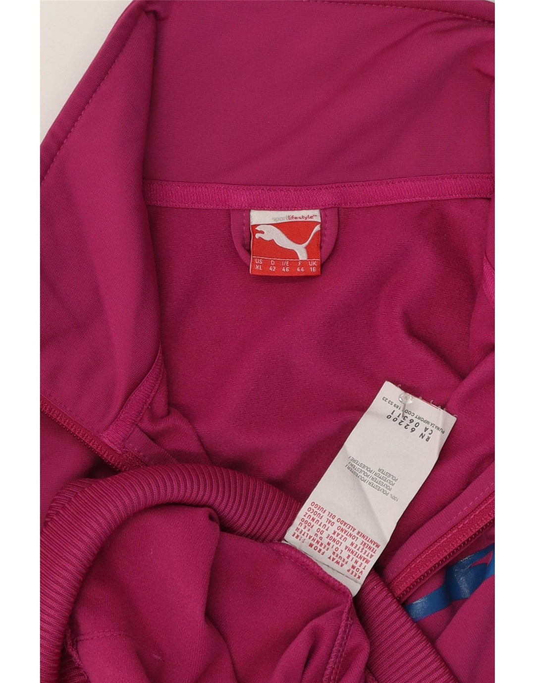 Puma Grafisk træningsdragt topjakke til kvinder UK 16 Large Pink Polyester