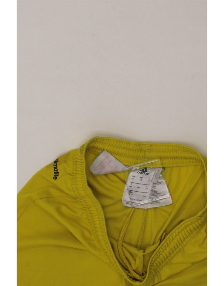 ADIDAS Boys Climalite Sport Shorts 9-10 Years Medium  Yellow Polyester Vintage Adidas and Second-Hand Adidas from Messina Hembry 