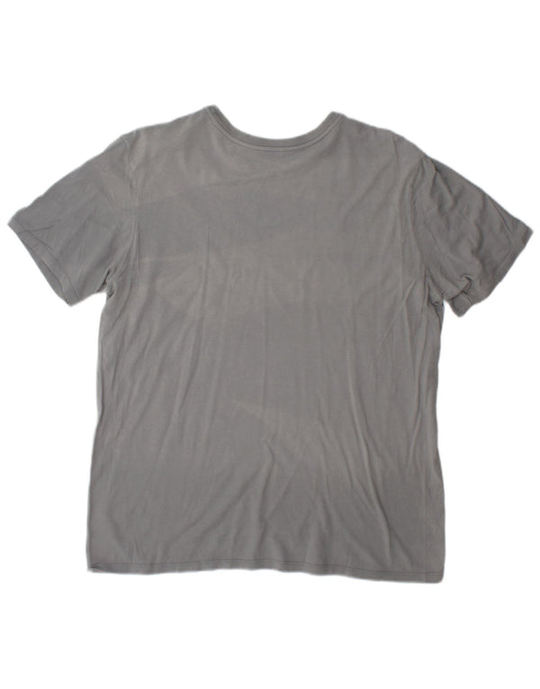 Nike Dame Athletic Cut Grafisk T-Shirt Top UK 16 Large Grå