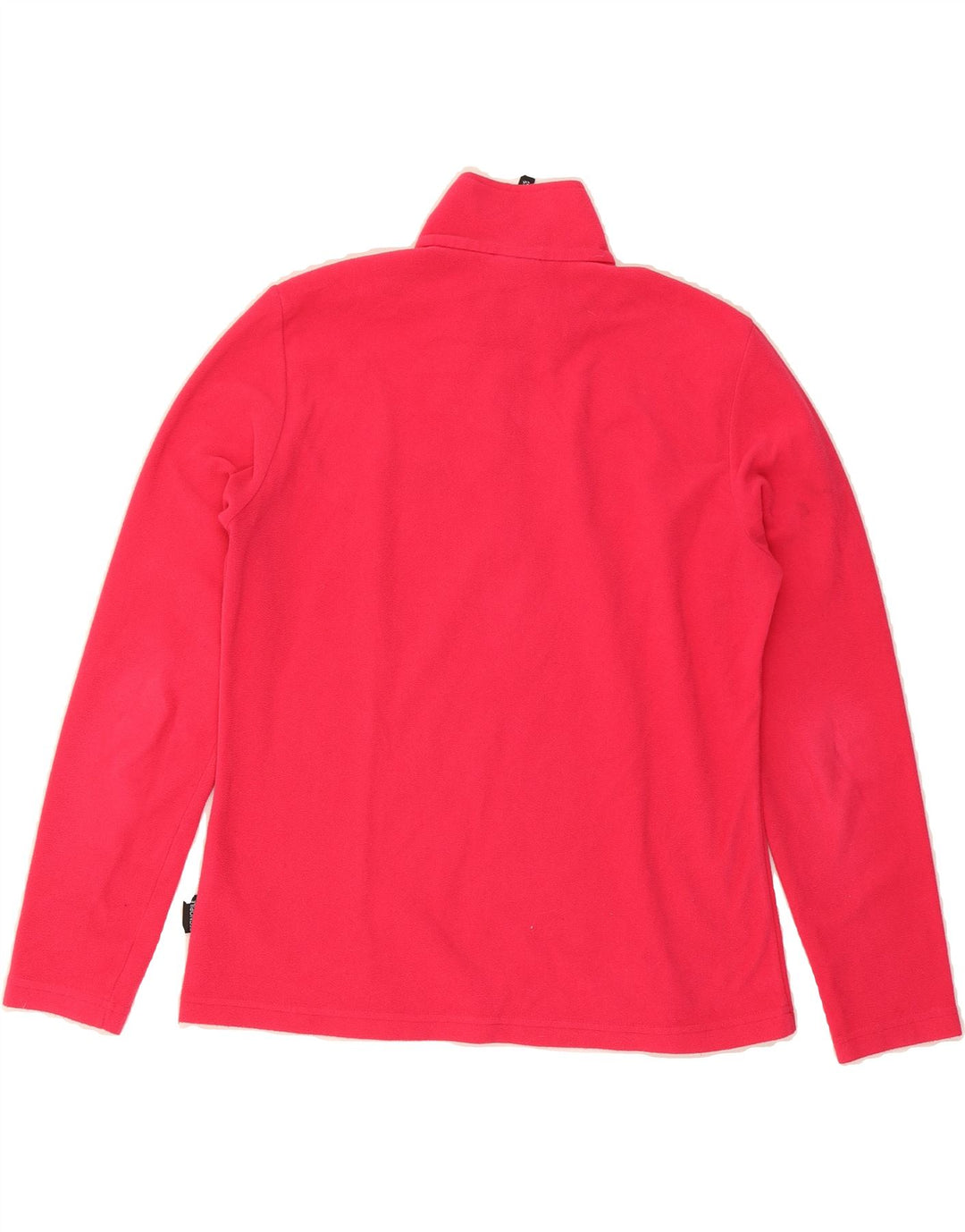 JACK WOLFSKIN Womens Zip Neck Fleece Jumper UK 16 Large Pink Polyester Vintage Jack Wolfskin and Second-Hand Jack Wolfskin from Messina Hembry 