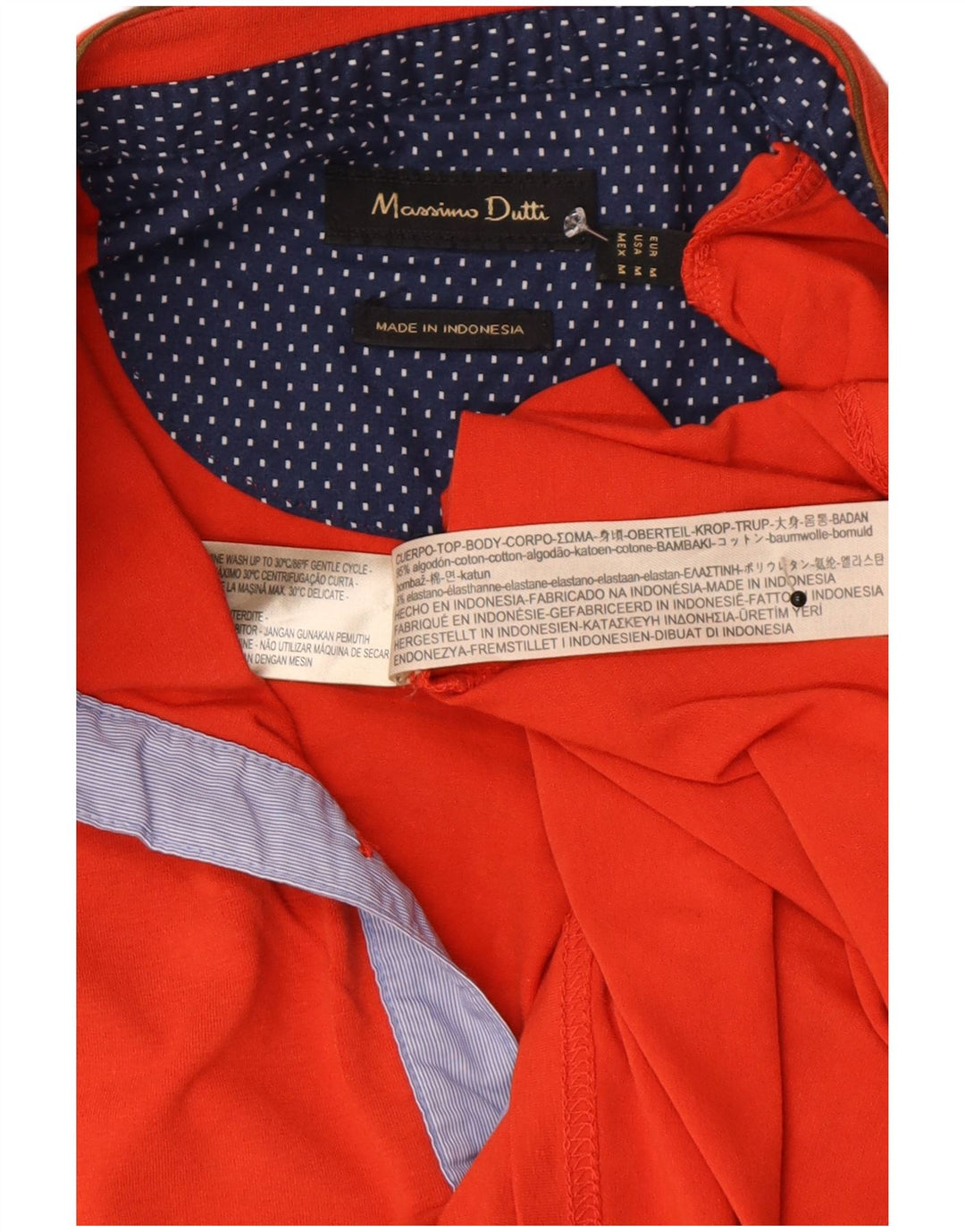 Massimo Dutti herre poloshirt Medium rød bomuld