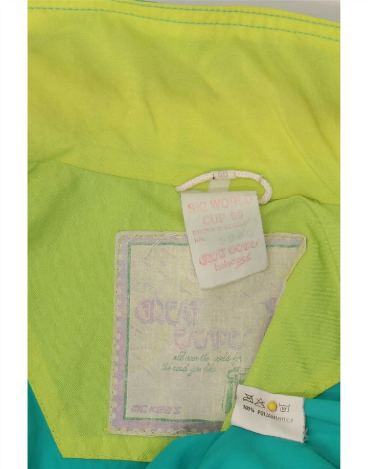 Great Escapes Skijakke med hætte til mænd IT 48 Medium Green Colourblock