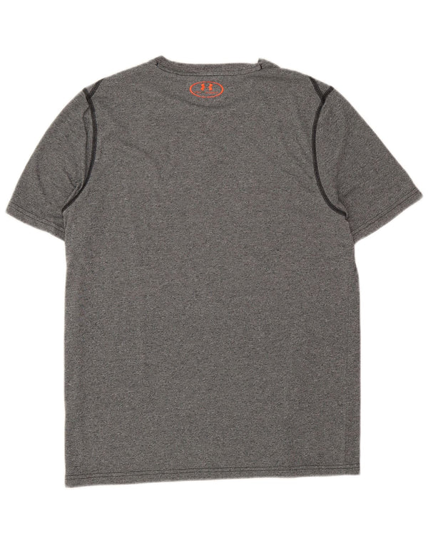 Under Armour Herre Heat Gear T-Shirt Top Medium Navy Blue Flecked