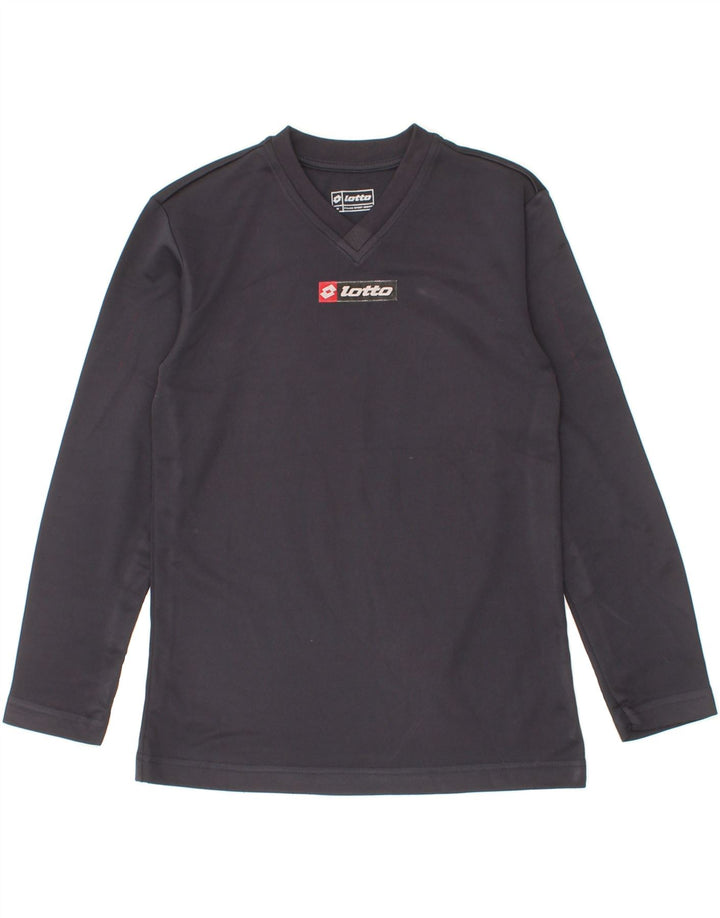 LOTTO Boys Graphic Top Long Sleeve 6-7 Years Medium  Navy Blue Vintage Lotto and Second-Hand Lotto from Messina Hembry 