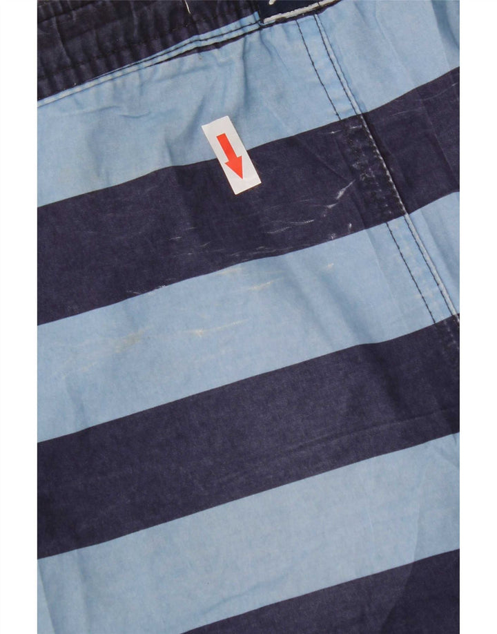 Besætningstøj Herre badeshorts Store marineblå stribet polyester