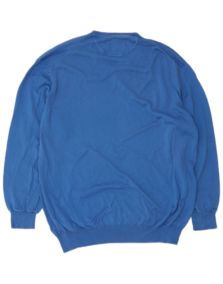 Marlboro Classics Herre V-hals sweater 3XL Blå Bomuld