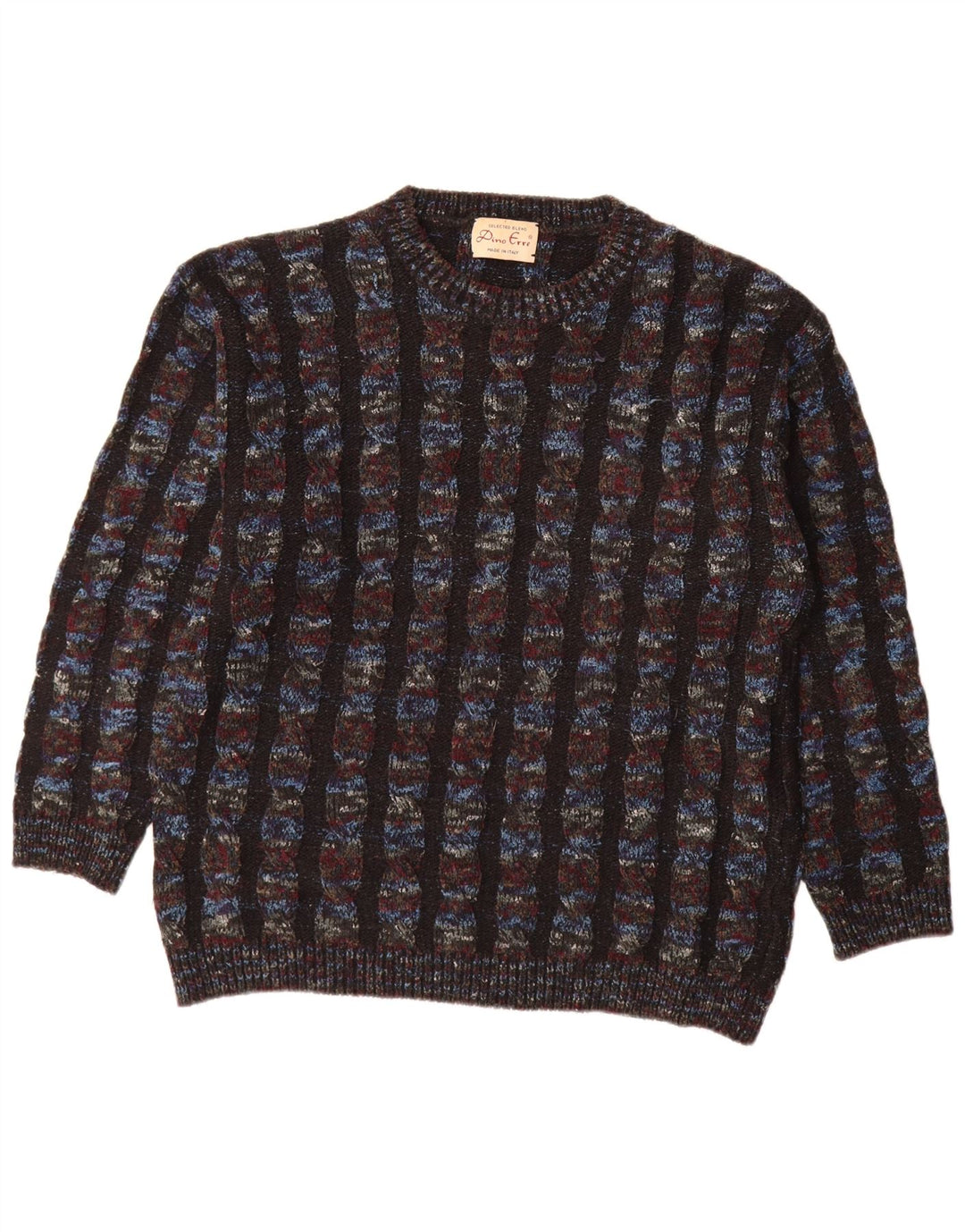 Dino Erre Herre Crew Neck Jumper Sweater IT 50 Medium Flerfarvet Stribet
