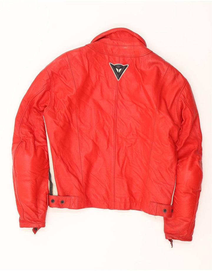Dainese Herre Læder Racer Jakke IT 50 Medium Rød Colourblock