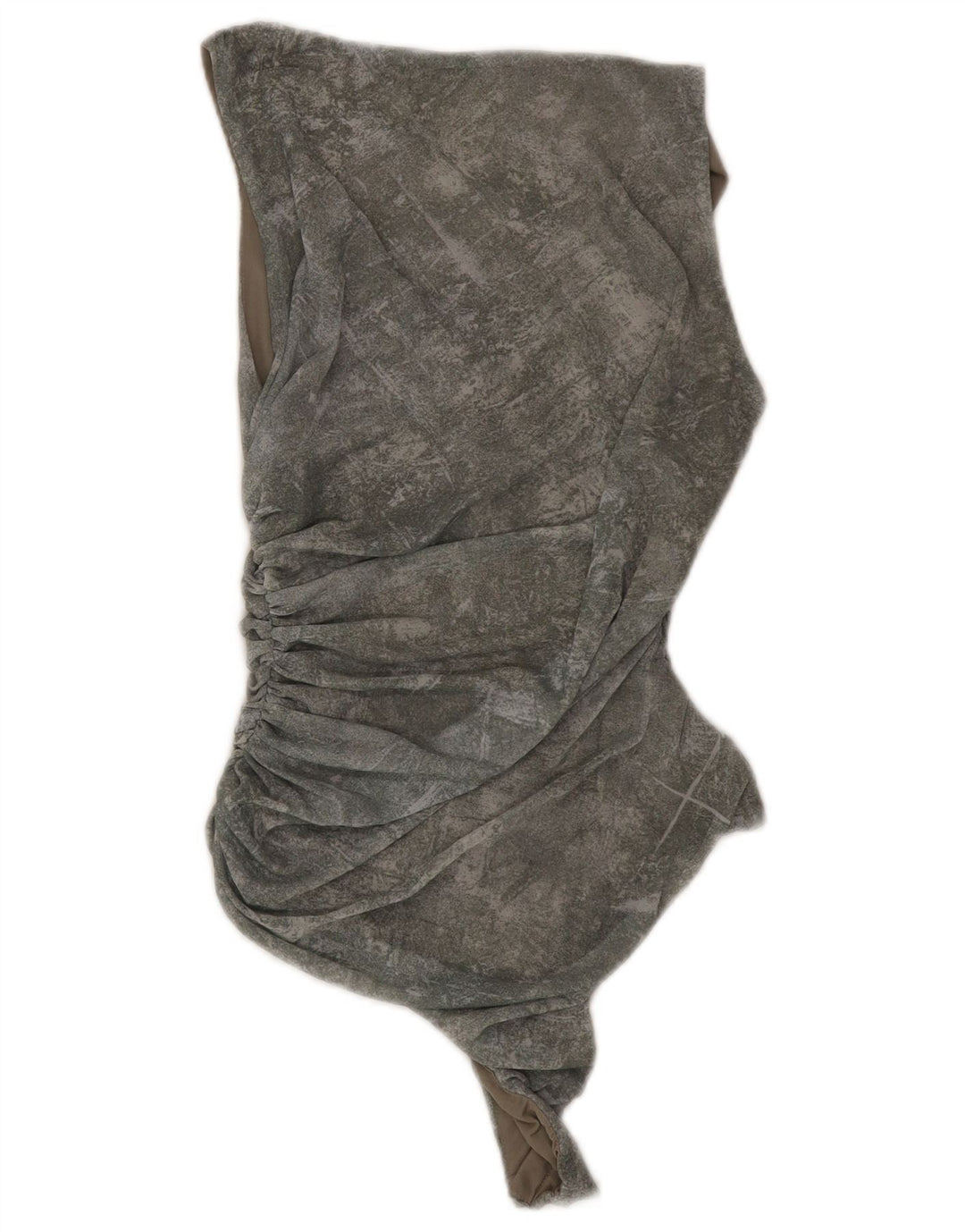 ZARA Womens Sleeveless Bodysuit UK 14 Large Grey Polyester