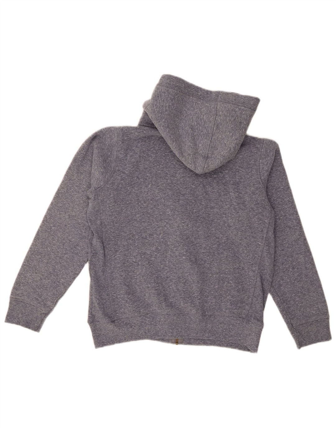WEIRD FISH Womens Graphic Zip Hoodie Sweater UK 12 Medium Grey Cotton