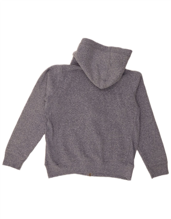 WEIRD FISH Womens Graphic Zip Hoodie Sweater UK 12 Medium Grey Cotton