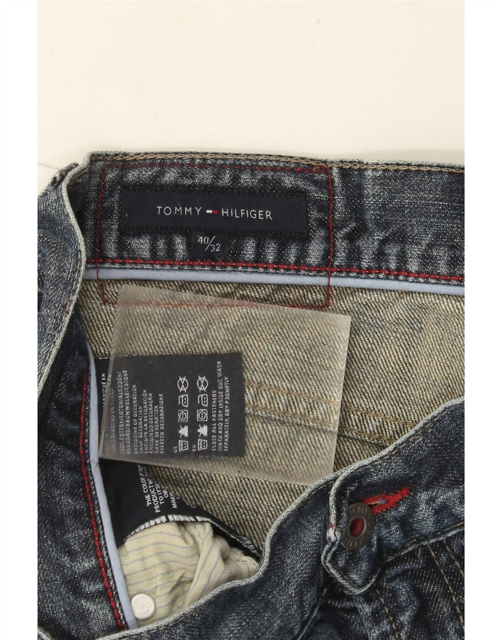 Tommy Hilfiger Straight Jeans til mænd W40 L32 Blå Bomuld