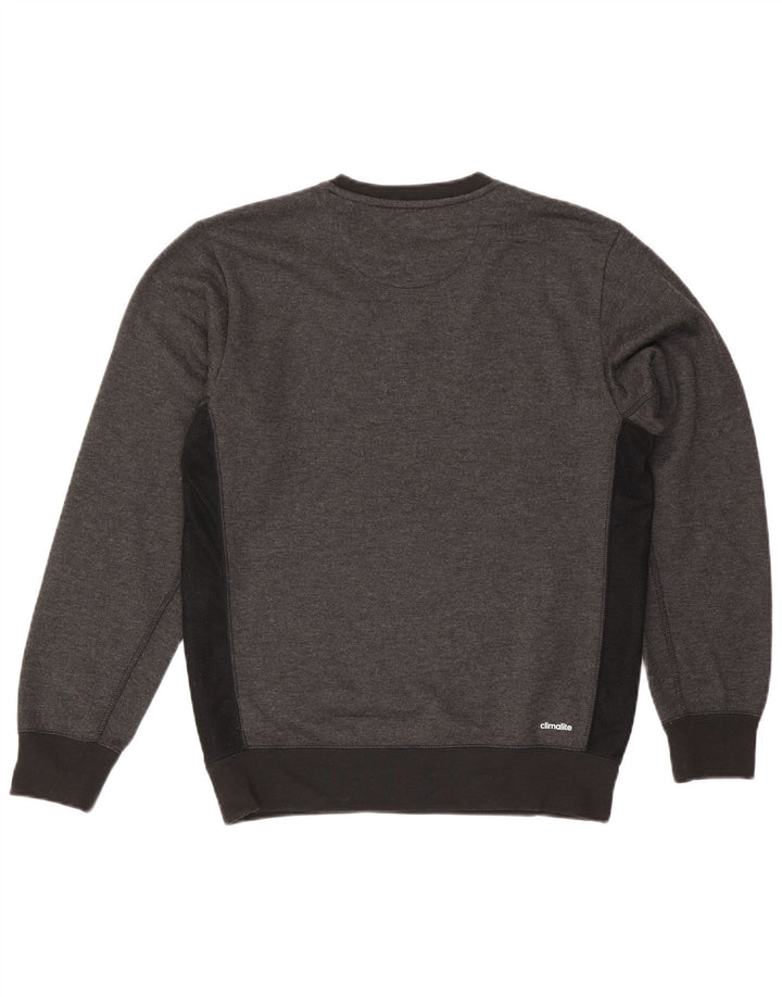 Adidas Herre Climalite Graphic Sweatshirt Jumper Lille Grå Colourblock