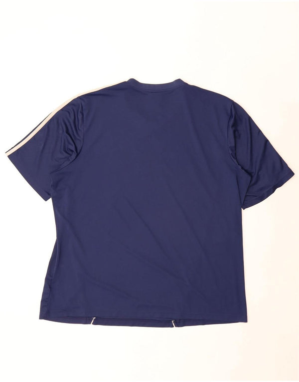 Adidas T-shirt top til mænd 2XL marineblå polyester
