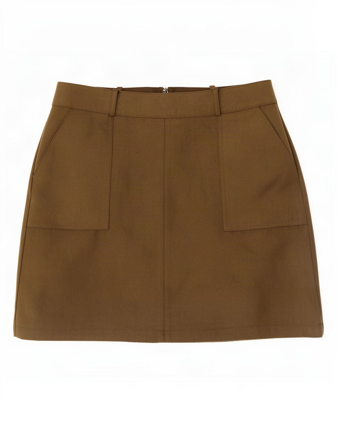 Oasis Dame Mini Nederdel UK 12 Medium W30 Khaki Polyester