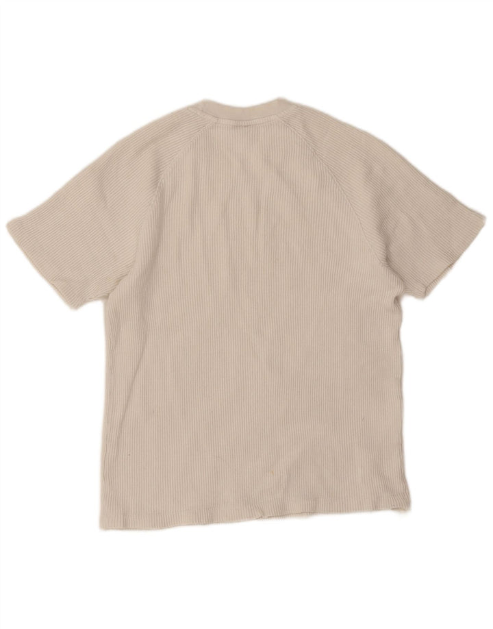 Zara Dame Oversized T-Shirt Top UK 10 Small White Bomuld