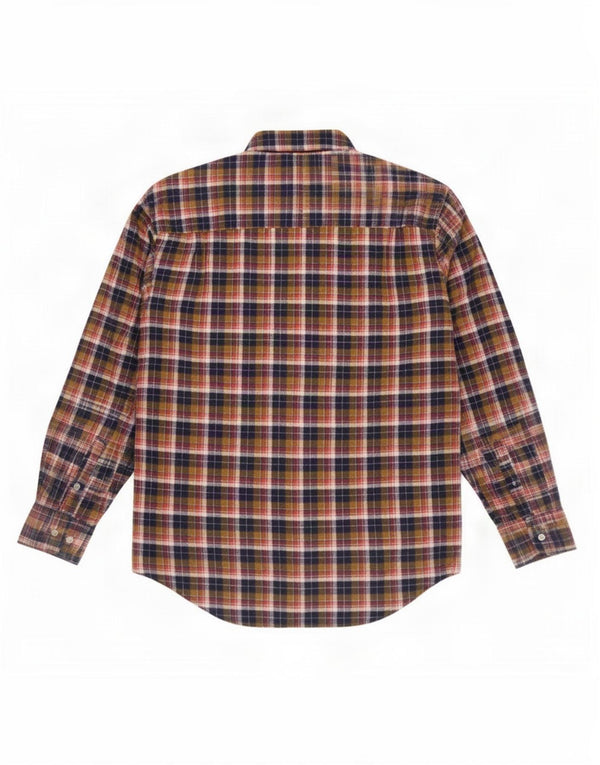 Nanuk Herre Flanelskjorte Stor flerfarvet Plaid Bomuld