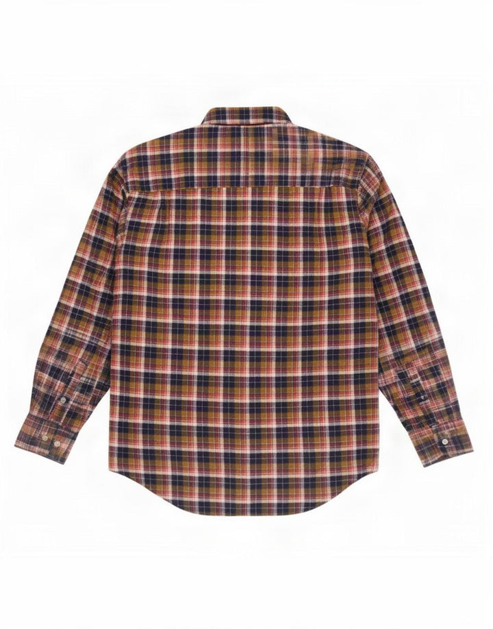 Nanuk Herre Flanelskjorte Stor flerfarvet Plaid Bomuld