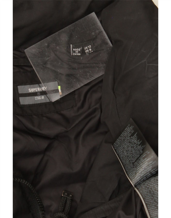 SUPERDRY Polstret Frakke til kvinder UK 12 Medium Sort Polyester