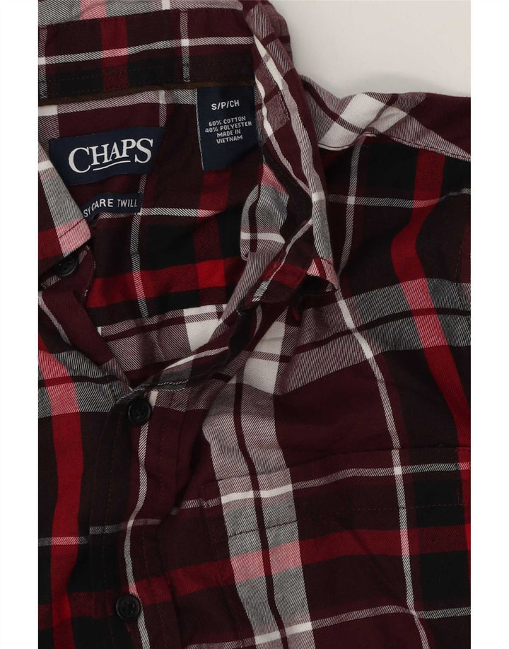 Chaps Herre Flanelskjorte Lille Bourgogne Plaid Bomuld