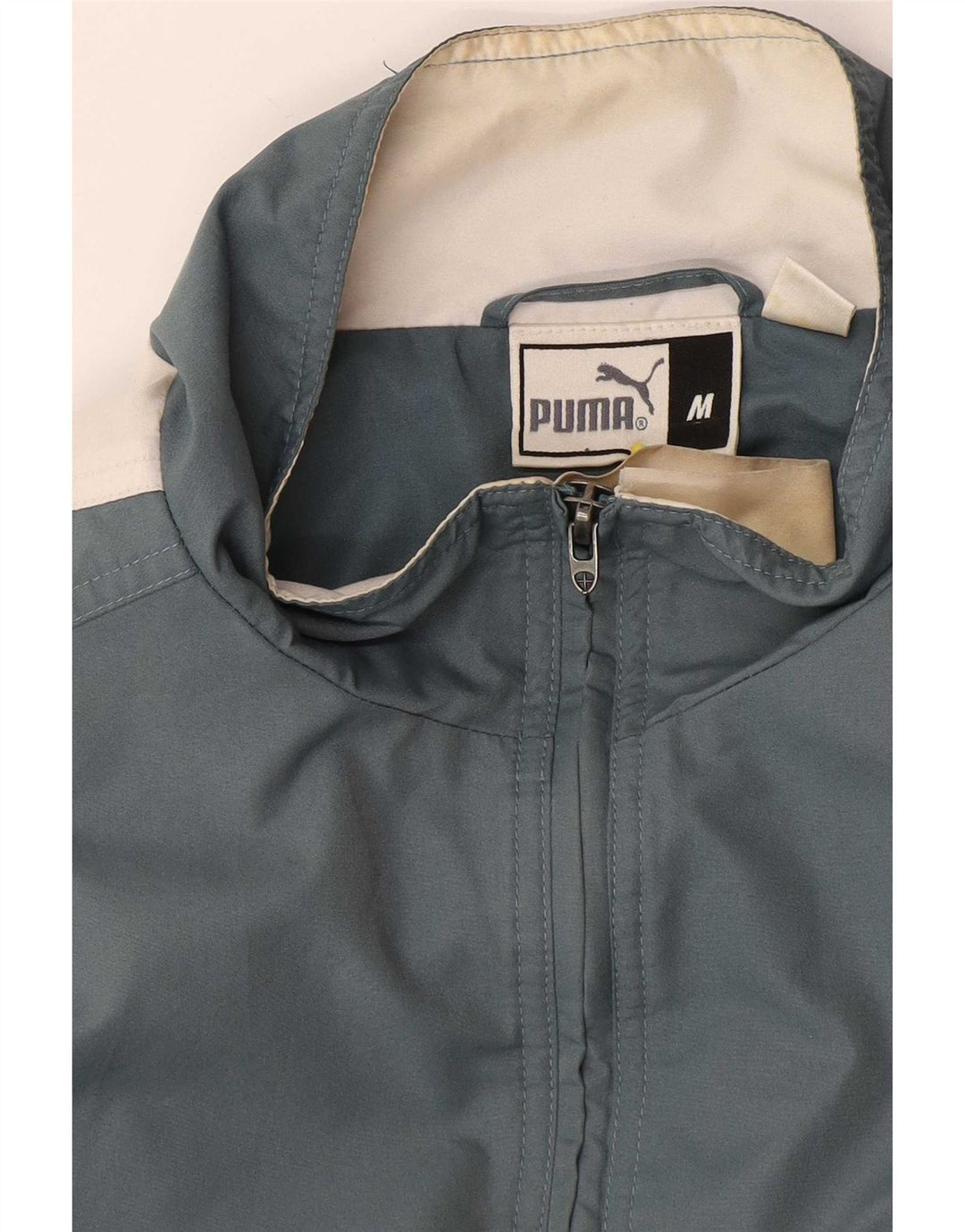 Puma Herre Loose Fit Anorak Jacket UK 38 Medium Blue Colourblock