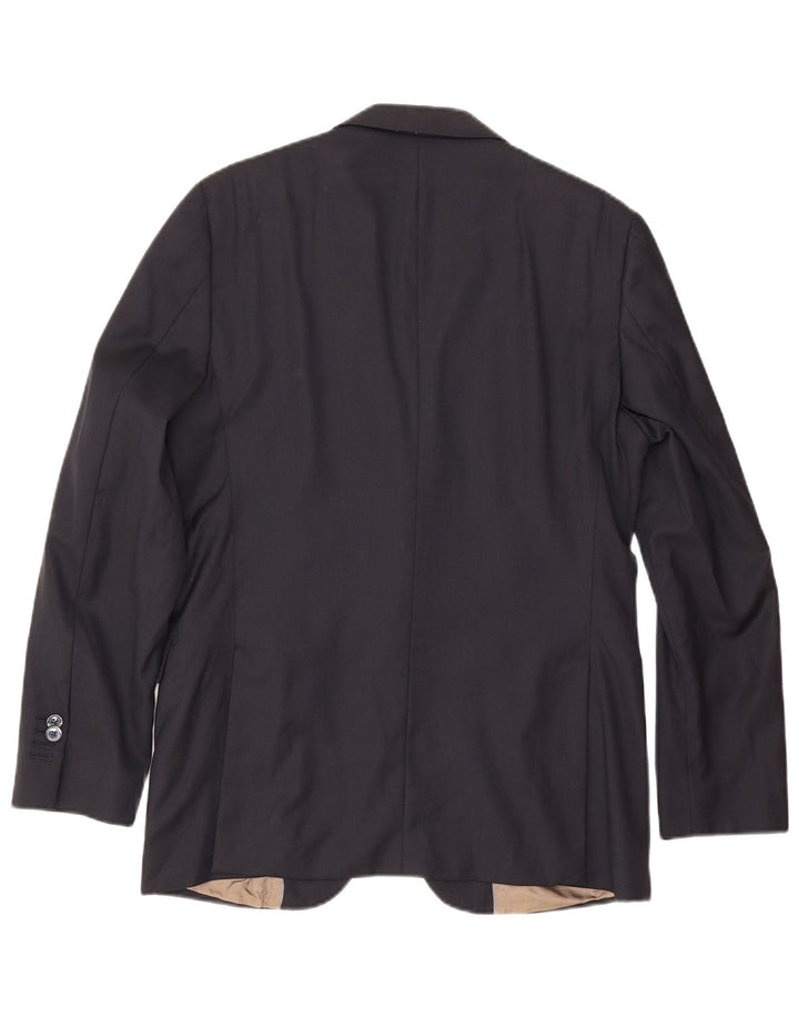 Massimo Dutti Herre 2-knaps blazerjakke EU 48 Mellem marineblå uld