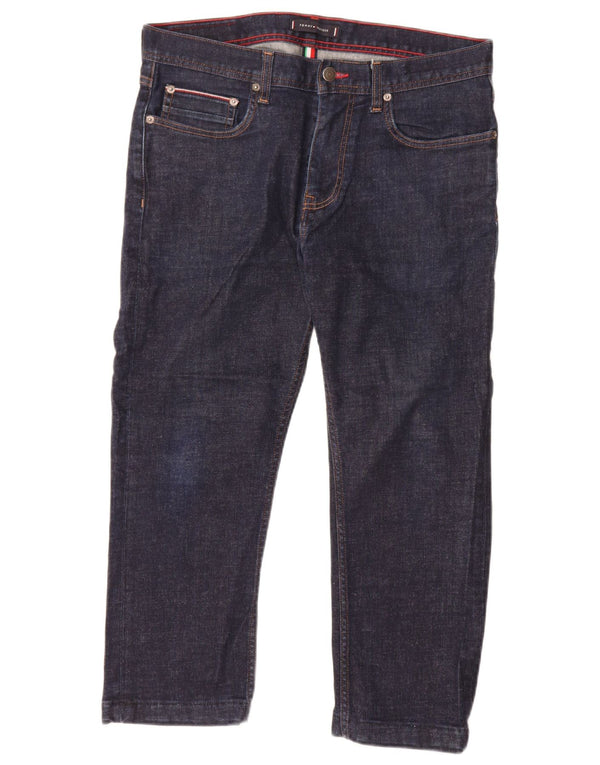 Tommy Hilfiger Herre Denton Straight Jeans W34 L24 Marineblå Bomuld