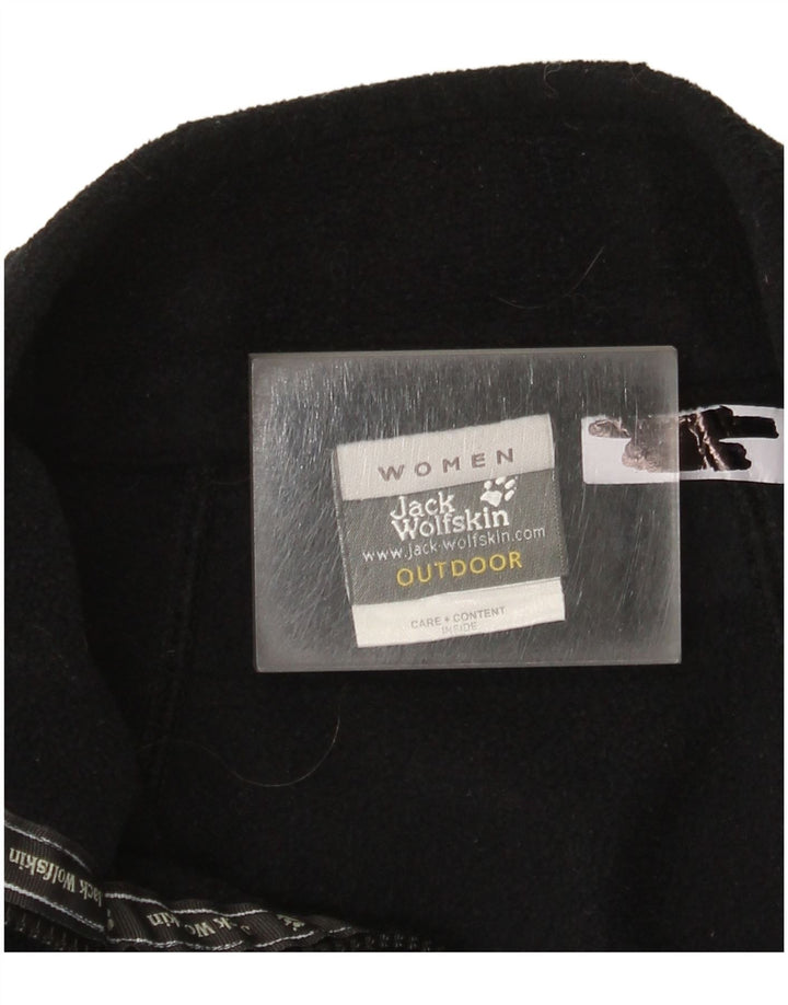 Jack Wolfskin Dame Liner Fleece Jakke UK 16 Stor Sort Polyester