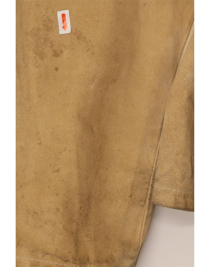CONBIPEL Herre ruskindsjakke UK 40 Stort beige læder