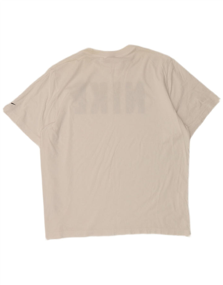 NIKE Mens Graphic T-Shirt Top 2XL White Cotton