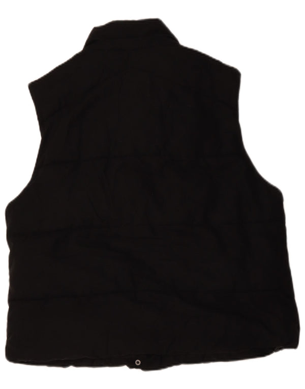 Jack Wills Womens Gilet UK 14 Large Black Bomuld