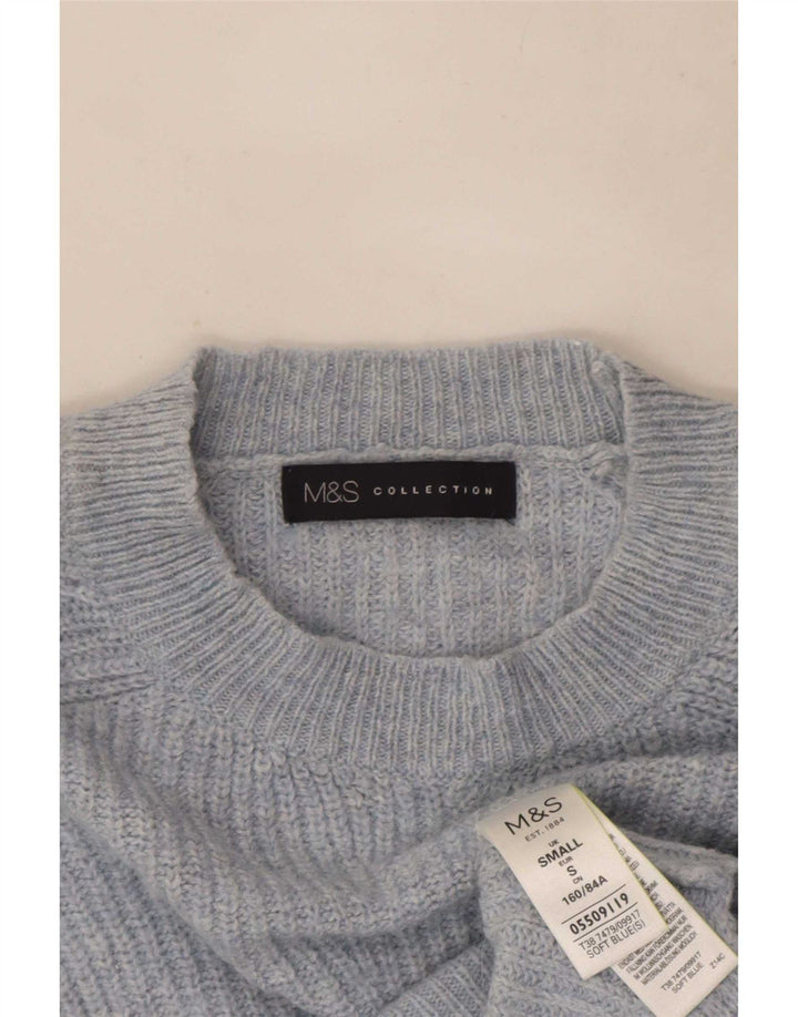 Marks & Spencer Dame Oversized Crew Neck sweater UK 10 Small Blue