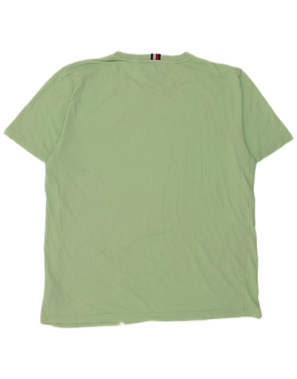 Tommy Hilfiger Herre Grafisk T-Shirt Top 2XL Grøn Bomuld