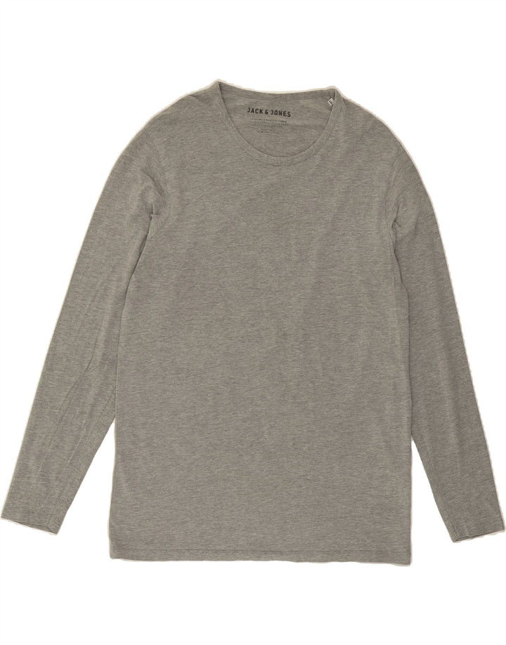 JACK & JONES Mens Top Long Sleeve 2XL Grey Cotton Vintage Jack & Jones and Second-Hand Jack & Jones from Messina Hembry 