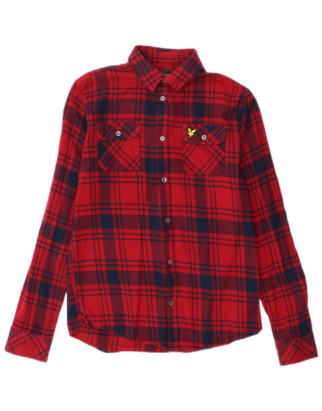 LYLE & SCOTT Boys Flannel Shirt 12-13 Years Red Check Cotton