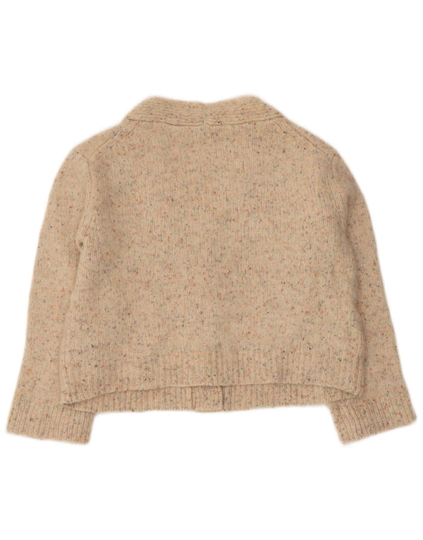 Whistles Dame 3/4 ærmet cardigan sweater UK 10 Small Beige Flecked