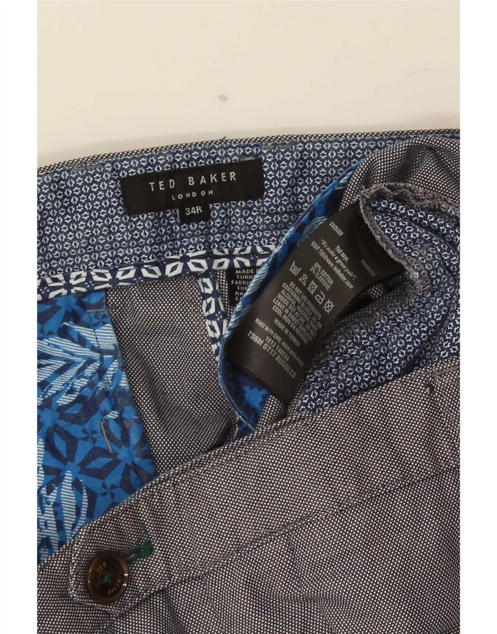 Ted Baker Herre Slim Suit Bukser W34 L31 Grå Bomuld