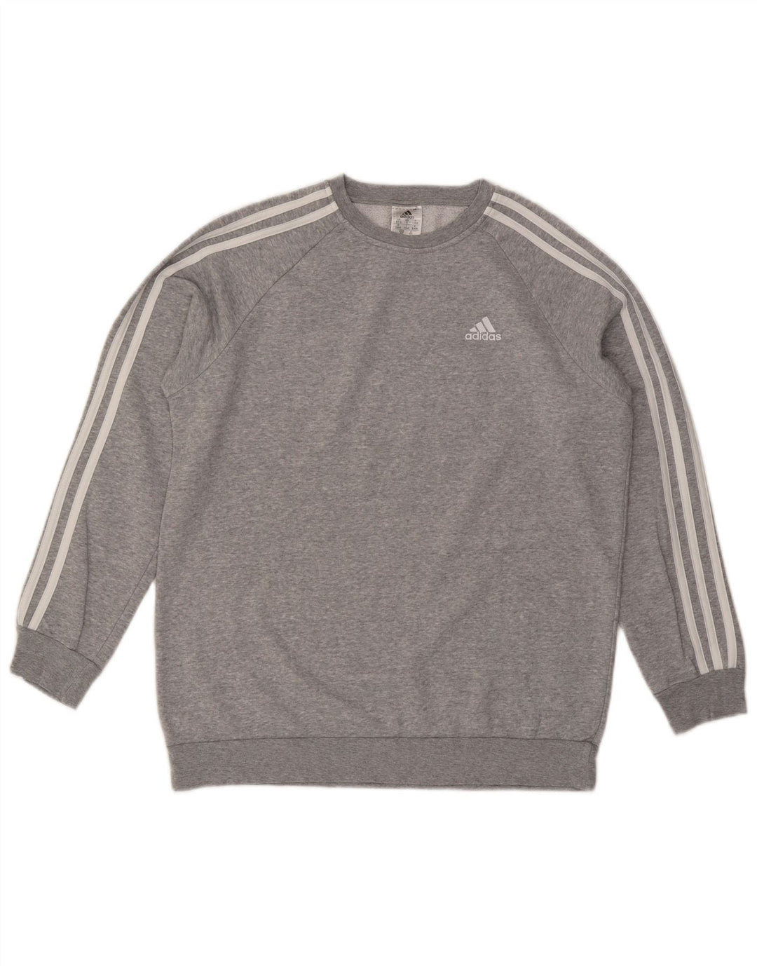 ADIDAS oversize sweatshirttrøje til kvinder UK 8/10 Lille grå flækket